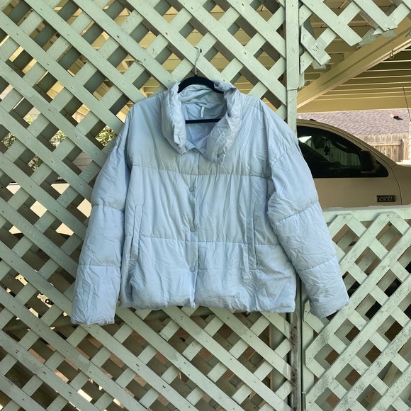 SOLD Free People Blue Puffer Jacket - Picture 8 of 9